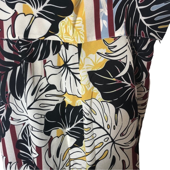 Zhu, Size L, Leaf print suspender type pants, NWT - Picture 4 of 4